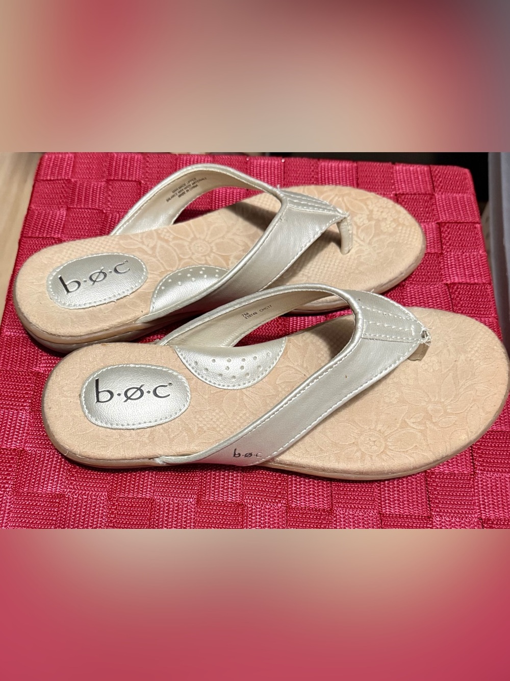 b.o.c. Metallic Gold/Silver Women's Thong Sandals